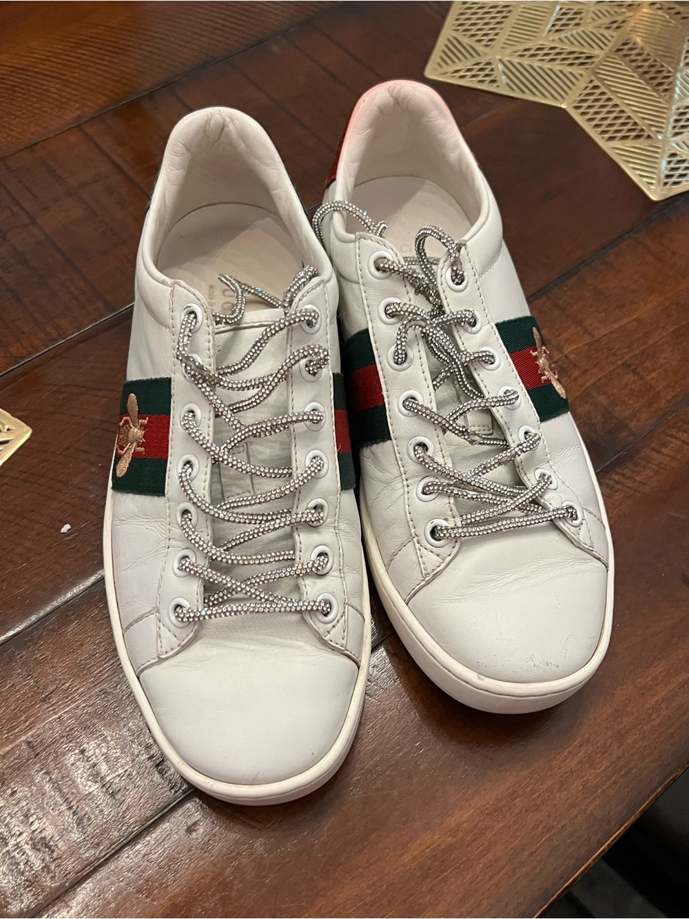 Authentic Gucci Ace Bee Sneakers – Size 35.5